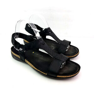 Keen Kaci Ana Womens Size 9 Black Leather Casual T-Strap Sandals 1020443